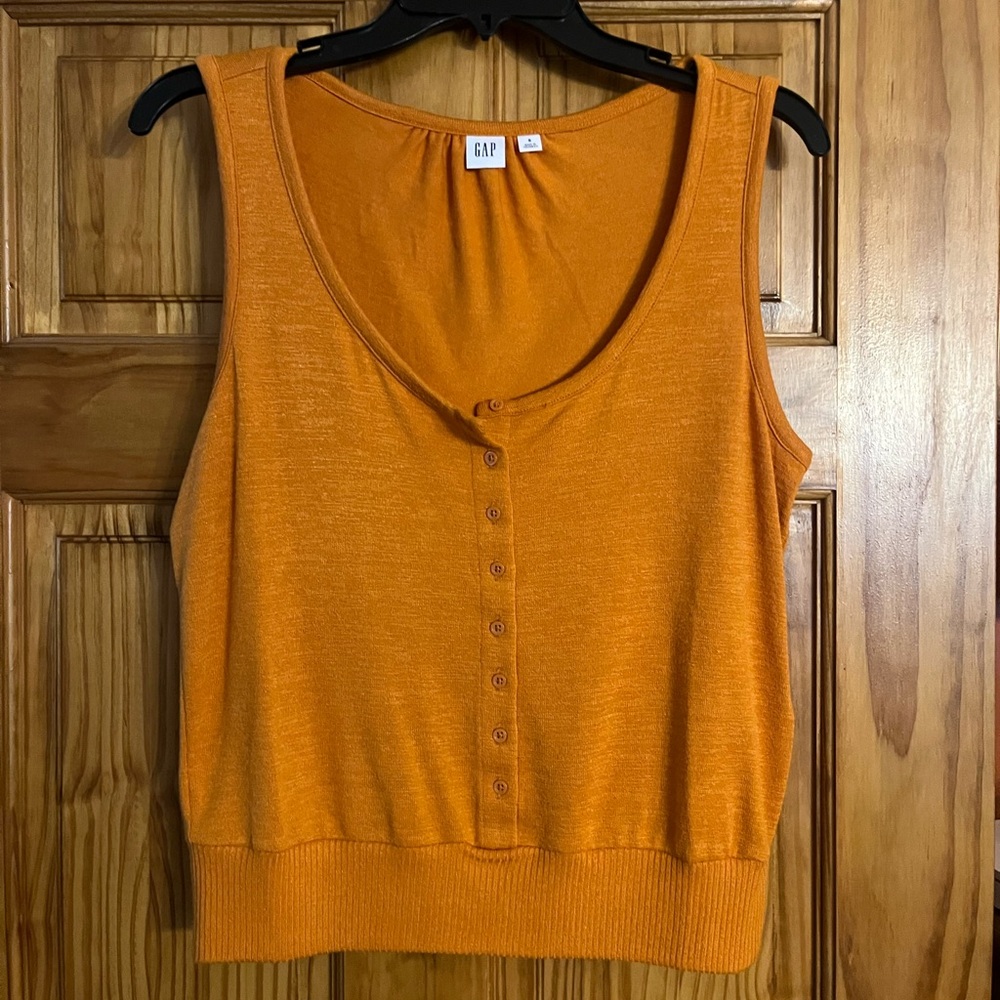 GAP Women's Orange Sleeveless Top